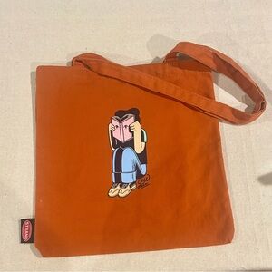 Strand Book Store Canvas Tote Bag Orange